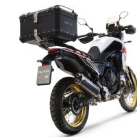 Top case GPR TECH compatible with  Yamaha Tenere 700 2021/2024 e5 GPR TECH Top case in aluminum, silver color, including roof rack and specific plate Capacity 45 LT.