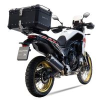 Pot echappement compatible avec Yamaha Tenere 700 2019-2020, Dual Poppy, Échappement légal, homologué,silencieux avec db killer amovible et tuyau de liaison spécifique 