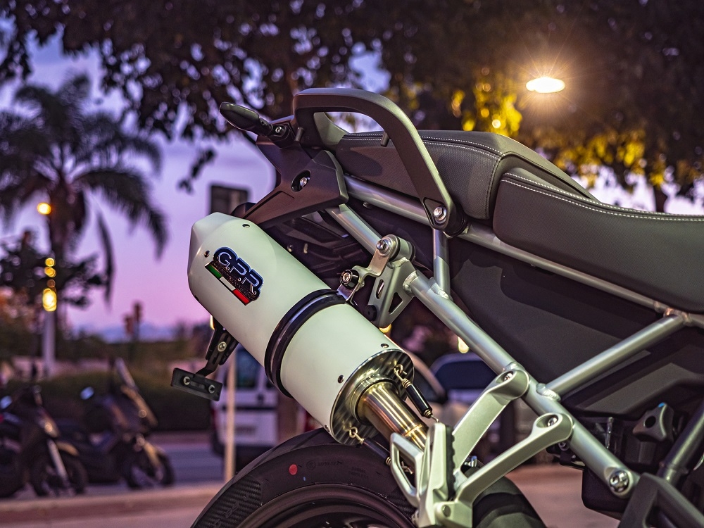 Pot echappement compatible avec Triumph Tiger 900 2020-2023, Albus Evo4, Échappement légal, homologué,silencieux avec db killer amovible et tuyau de liaison spécifique 