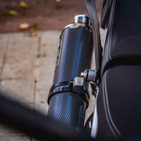 Pot echappement compatible avec Triumph Tiger 850 2020-2024, Dual Inox, Échappement légal, homologué,silencieux avec db killer amovible et tuyau de liaison spécifique 