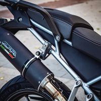 Pot echappement compatible avec Triumph Tiger 850 2020-2024, Furore Evo4 Nero, Échappement légal, homologué,silencieux avec db killer amovible et tuyau de liaison spécifique 
