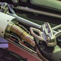 Pot echappement compatible avec Triumph Tiger 850 2020-2024, Dual Inox, Échappement légal, homologué,silencieux avec db killer amovible et tuyau de liaison spécifique 