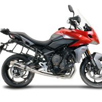 Pot echappement compatible avec Triumph Tiger Sport 660 2022-2024, Deeptone Inox, Pot échappement complet, non légal pour les pays de l'UE, avec db killer amovible 