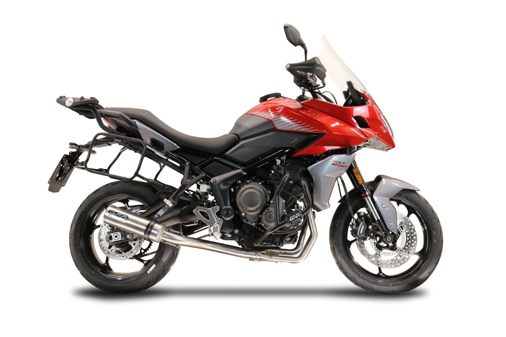Pot echappement compatible avec Triumph Tiger Sport 660 2022-2024, M3 Inox , Pot échappement complet, non légal pour les pays de l'UE, avec db killer amovible 