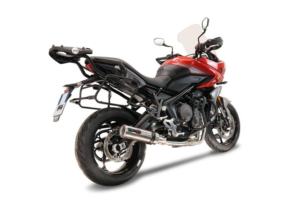 Pot echappement compatible avec Triumph Tiger Sport 660 2022-2024, M3 Inox , Pot échappement complet, non légal pour les pays de l'UE, avec db killer amovible 