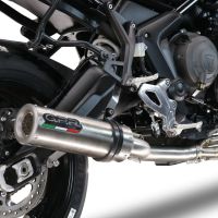 Pot echappement compatible avec Triumph Tiger Sport 660 2022-2024, M3 Inox , Pot échappement complet, non légal pour les pays de l'UE, avec db killer amovible 