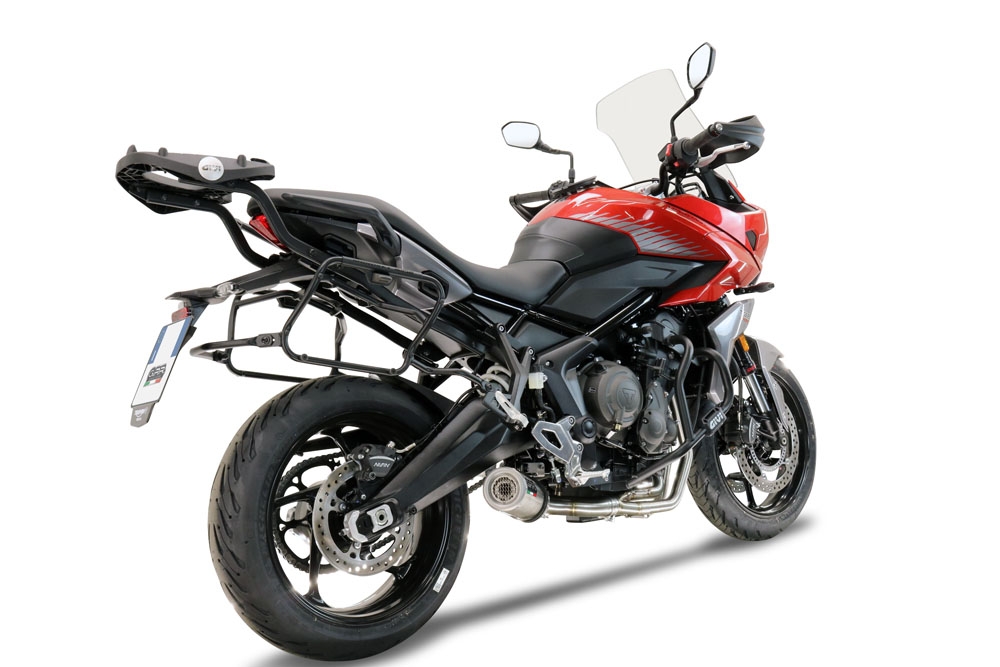 Pot echappement compatible avec Triumph Tiger Sport 660 2022-2024, M3 Inox , Pot échappement complet, non légal pour les pays de l'UE, avec db killer amovible 