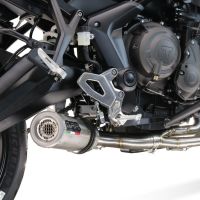 Pot echappement compatible avec Triumph Tiger Sport 660 2022-2024, M3 Inox , Pot échappement complet, non légal pour les pays de l'UE, avec db killer amovible 