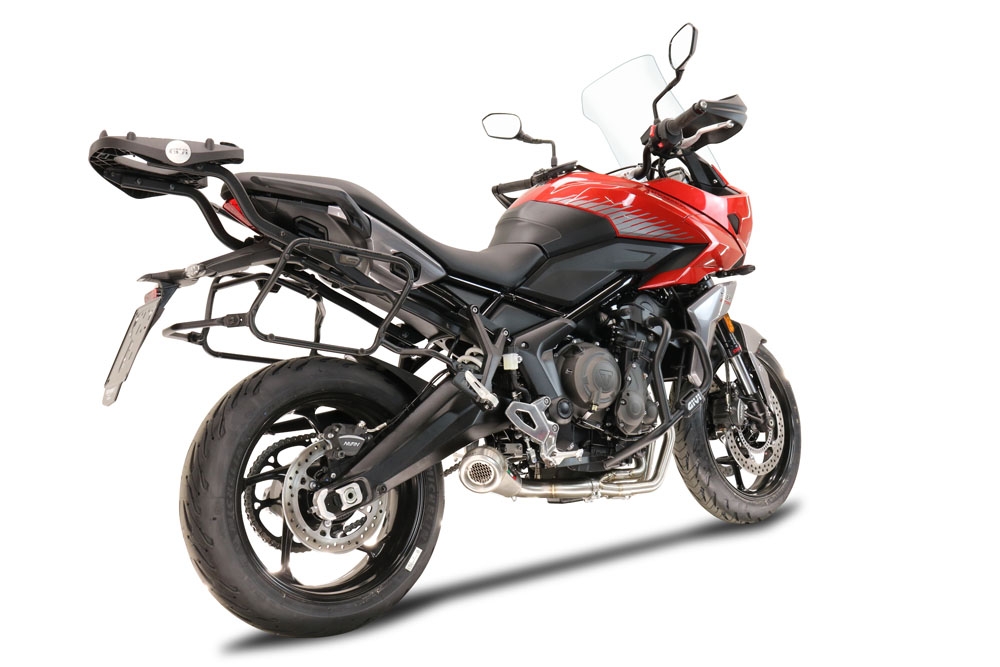 Pot echappement compatible avec Triumph Tiger Sport 660 2022-2024, Powercone Evo, Pot échappement complet, non légal pour les pays de l'UE, avec db killer amovible 