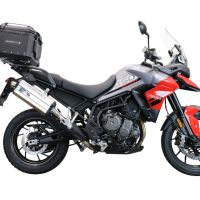 Top case GPR TECH compatible with  Triumph Tiger 850 Sport 2020/2024 e5 GPR TECH Top case in aluminum, black color with specific plate included Capacity 35 LT.