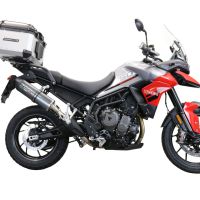 Top case GPR TECH compatible with  Triumph Tiger 850 Sport 2020/2024 e5 GPR TECH Top case in aluminum, silver color with specific plate included Capacity 45 LT.