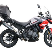 Top case GPR TECH compatible with  Triumph Tiger 900 2020/2023 e5 GPR TECH Top case in aluminum, black color with specific plate included Capacity 55 LT.