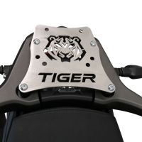 GPR TECH compatible with  Triumph Tiger 900 2020/2023 e5 GPR TECH SPECIFIC TITANIUM PLATE TOP CASE-ALPITECH 35/55 LT compatible with original luggage rack,titanium made with 4 anchor points