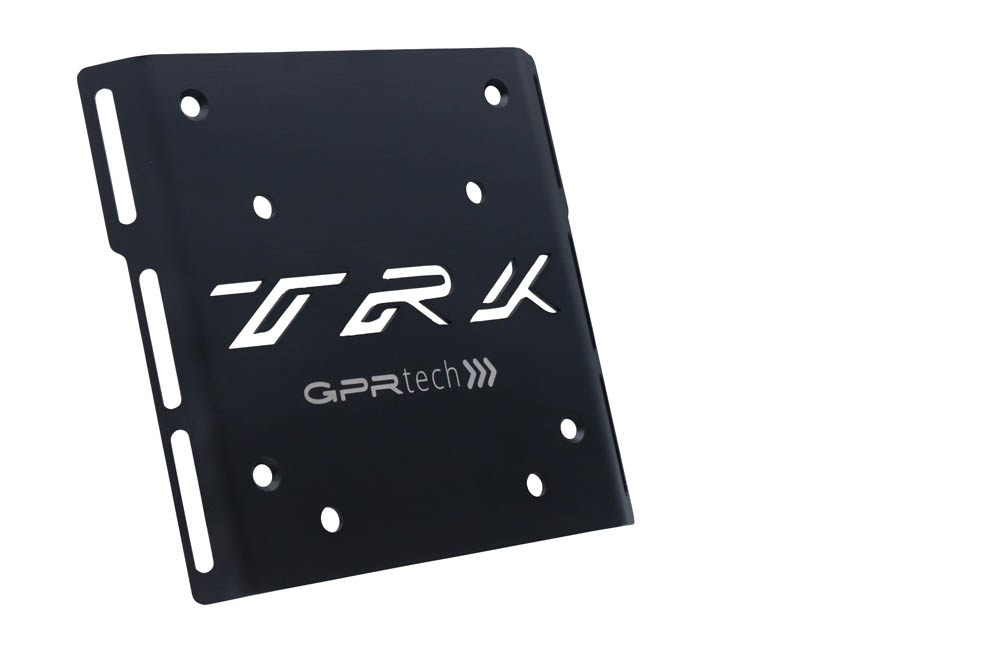 GPR TECH compatible with  Benelli Trk 502 2017/2020 e4 GPR TECH SPECIFIC TITANIUM PLATE TOP CASE-ALPITECH 35/55 LT compatible with original luggage rack,titanium made with 4 anchor points