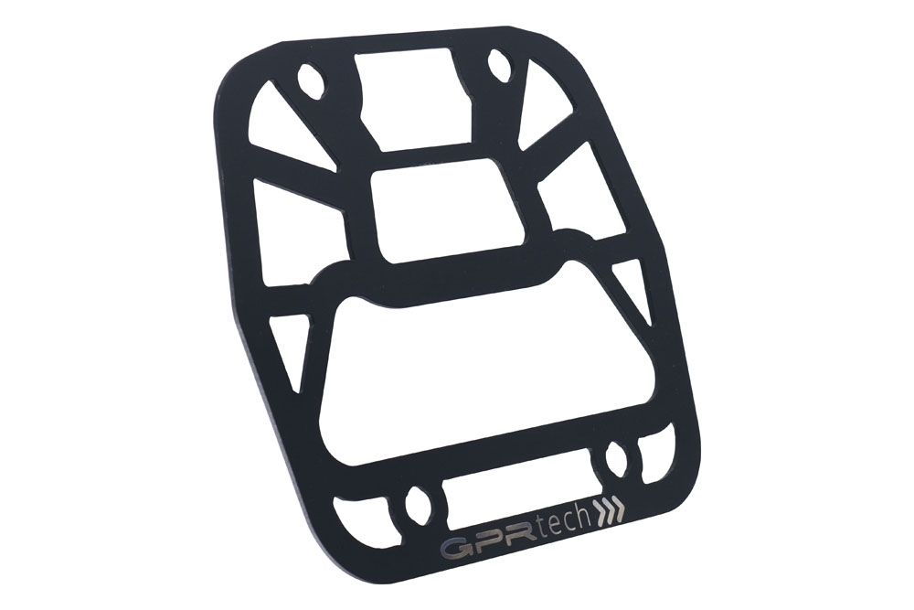 GPR TECH compatible with  Aprilia Tuareg 660 2021/2024 e5 GPR TECH Specific fitting plate Top Case ALPITECH 35 LT compatible with original luggage rack,stainless steel made with 4 anchor points