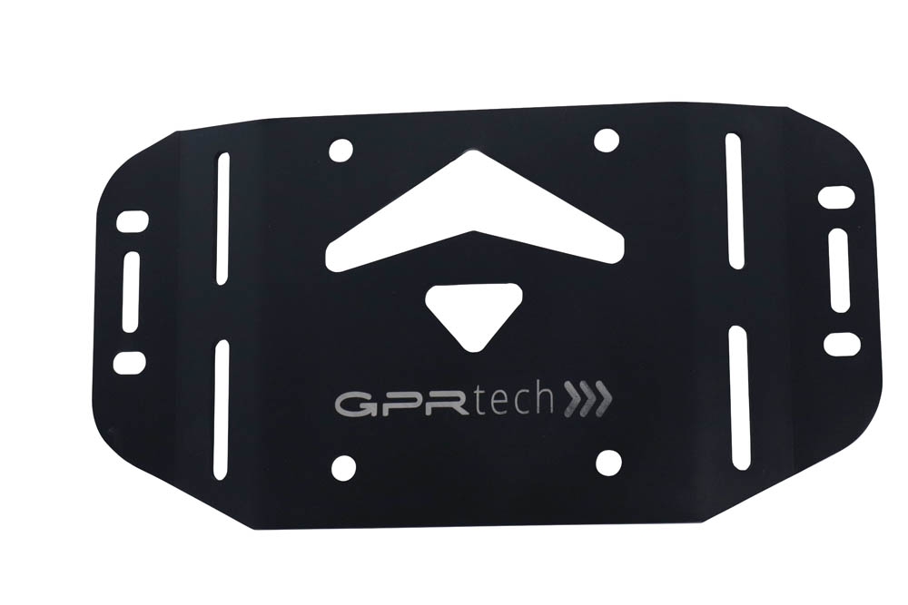 Top case GPR TECH compatible with  Kawasaki Versys 1000 i.e. 2019/2020 e4 GPR TECH Top case in aluminum, black color with specific plate included Capacity 45 LT.
