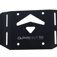 GPR TECH compatible with  Kawasaki Versys 1000 i.e. 2021/2024 e5 GPR TECH Specific fitting plate Top Case ALPITECH 35 LT compatible with original luggage rack,stainless steel made with 4 anchor points