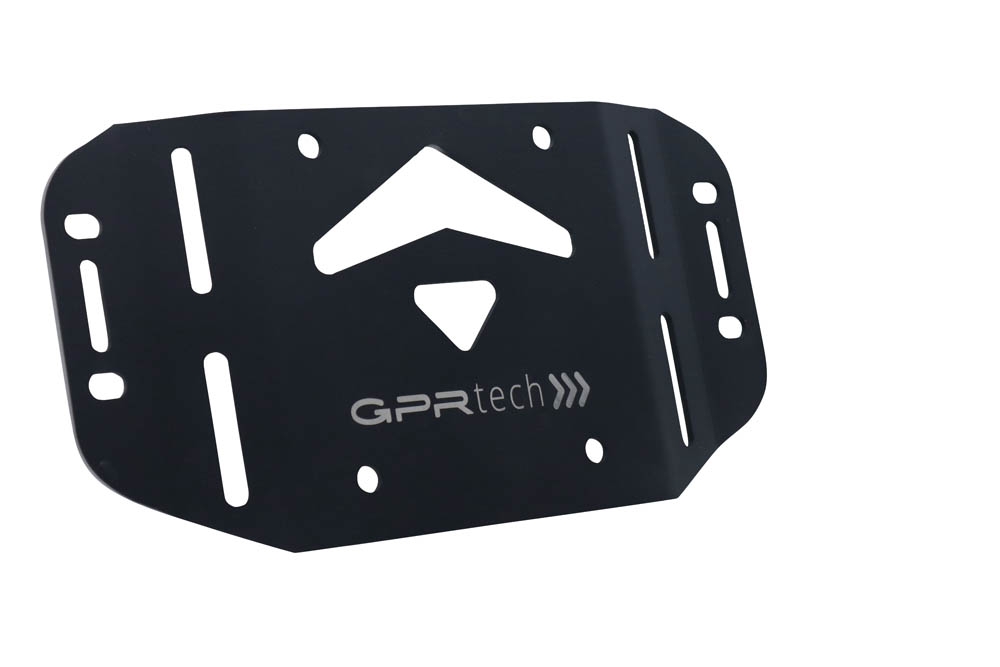 Top case GPR TECH compatible with  Kawasaki Versys 1000 i.e. 2019/2020 e4 GPR TECH Top case in aluminum, black color with specific plate included Capacity 45 LT.