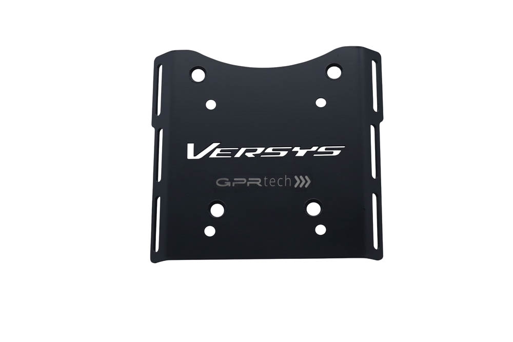 Top case GPR TECH compatible with  Kawasaki Versys-X 300 2022/2023 e5 GPR TECH Top case in aluminum, black color with specific plate included Capacity 45 LT.