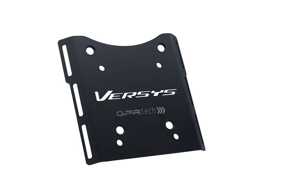 Top case GPR TECH compatible with  Kawasaki Versys-X 300 2022/2023 e5 GPR TECH Top case in aluminum, black color with specific plate included Capacity 45 LT.