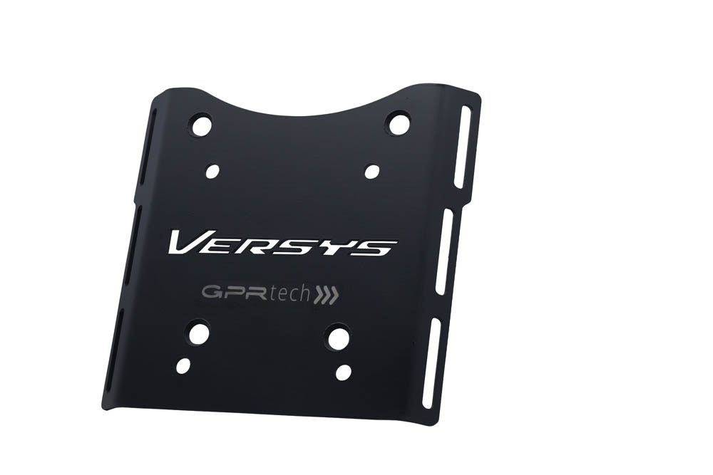 Top case GPR TECH compatible with  Kawasaki Versys-X 300 2022/2023 e5 GPR TECH Top case in aluminum, black color with specific plate included Capacity 45 LT.