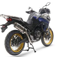 Pot echappement compatible avec Voge 525DSX 2023-2024, Dual Inox, Échappement légal, homologué,silencieux avec db killer amovible et tuyau de liaison spécifique 