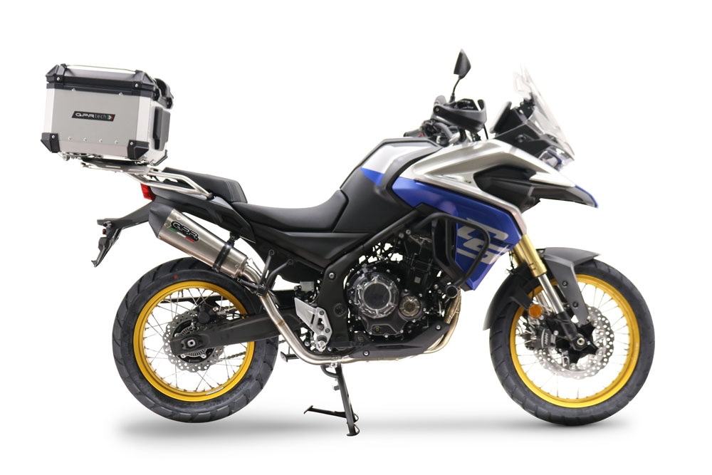 GPR exhaust compatible with  Voge 525DSX 2023-2024, New Grand Prix Evo Titanium, Slip-on exhaust including removable db killer and link pipe, EPA-compliant 