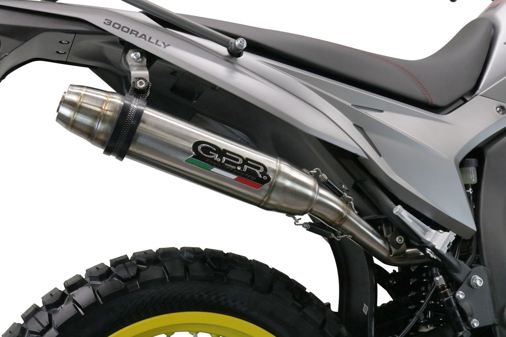 GPR exhaust compatible with  Voge 300Rally 2022-2024, Deeptone Inox, Slip-on exhaust including removable db killer, link pipe and catalyst,  EPA-compliant 