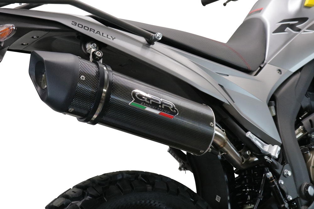 GPR exhaust compatible with  Voge 300Rally 2022-2024, Furore Evo4 Poppy, Slip-on exhaust including removable db killer, link pipe and catalyst,  EPA-compliant 