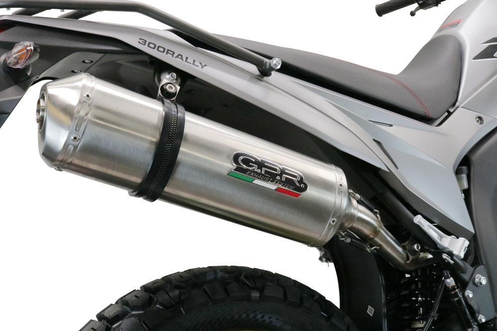 GPR exhaust compatible with  Voge 300Rally 2022-2024, Satinox , Slip-on exhaust including removable db killer, link pipe and catalyst,  EPA-compliant 