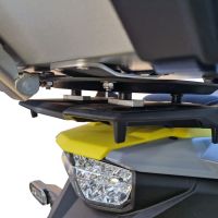 GPR TECH compatible with  Suzuki V-Strom 1050 Xt/De 2020/2024 e5 GPR TECH SPECIFIC TITANIUM PLATE TOP CASE-ALPITECH 35/55 LT compatible with original luggage rack,titanium made with 4 anchor points
