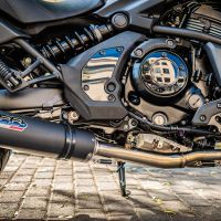 GPR exhaust compatible with  Kawasaki Vulcan 650 2017-2020, M3 Black Titanium, Full system exhaust including removable db killer and catalyst, EPA-compliant 