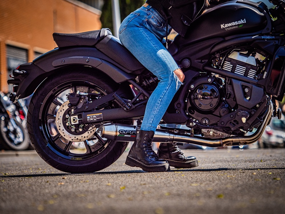 GPR exhaust compatible with  Kawasaki Vulcan 650 2021-2023, Ultracone, Full system exhaust including removable db killer and catalyst, EPA-compliant 