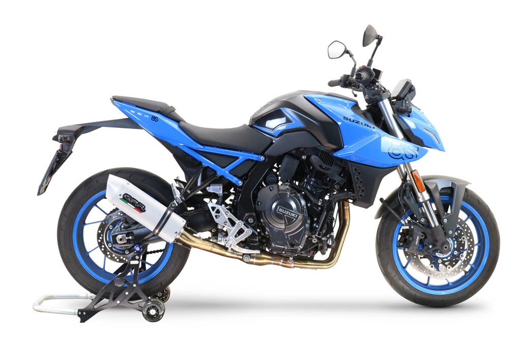 Pot echappement compatible avec Suzuki Gsx-8R 2022-2024, Albus Ceramic, Pot échappement complet, non légal pour les pays de l'UE, avec db killer amovible 