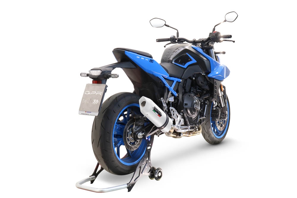 GPR pot echappement compatible avec  Suzuki Gsx-8R 2022-2024, Albus Evo4, Homologué et légal, système d'échappement complet avec catalyseur et db killer amovible 