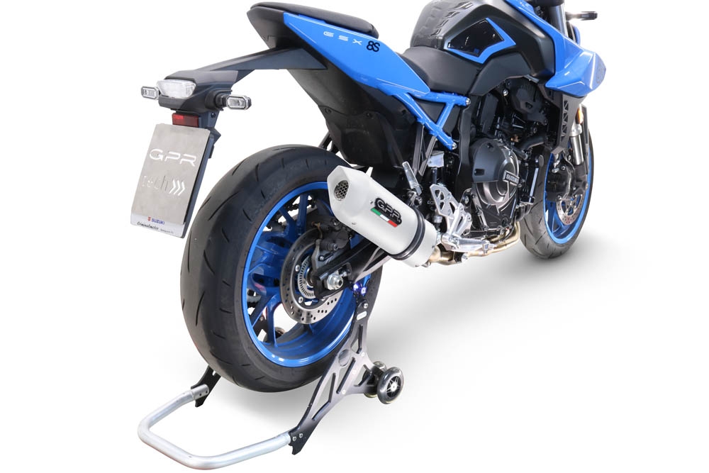 GPR pot echappement compatible avec  Suzuki Gsx-8R 2022-2024, Albus Evo4, Homologué et légal, système d'échappement complet avec catalyseur et db killer amovible 