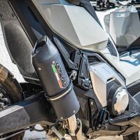 Pot echappement compatible avec Honda X-Adv 750 2021-2024, Furore Evo4 Nero, Échappement légal, homologué,silencieux avec db killer amovible et tuyau de liaison spécifique 