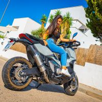 Pot echappement compatible avec Honda X-Adv 750 2016-2020, Satinox, Échappement légal, homologué,silencieux avec db killer amovible et tuyau de liaison spécifique 