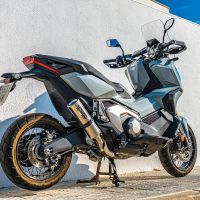 Pot echappement compatible avec Honda Forza 750 2021-2024, M3 Titanium Natural, Échappement légal, homologué,silencieux avec db killer amovible et tuyau de liaison spécifique 