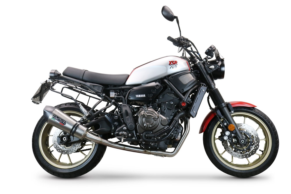 GPR exhaust compatible with Yamaha XSR700 2017-2020, New Grand Prix Evo Titanium, Full system exhaust including removable db killer and catalyst, EPA-compliant 
