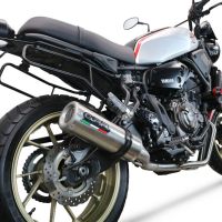 Pot echappement compatible avec Yamaha Xsr 700 2021-2024, M3 Inox , Pot échappement complet, non légal pour les pays de l'UE, avec db killer amovible 