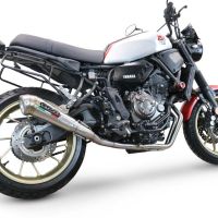 Pot echappement compatible avec Yamaha Xsr 700 2021-2024, Powercone Evo, Pot échappement complet, non légal pour les pays de l'UE, avec db killer amovible 