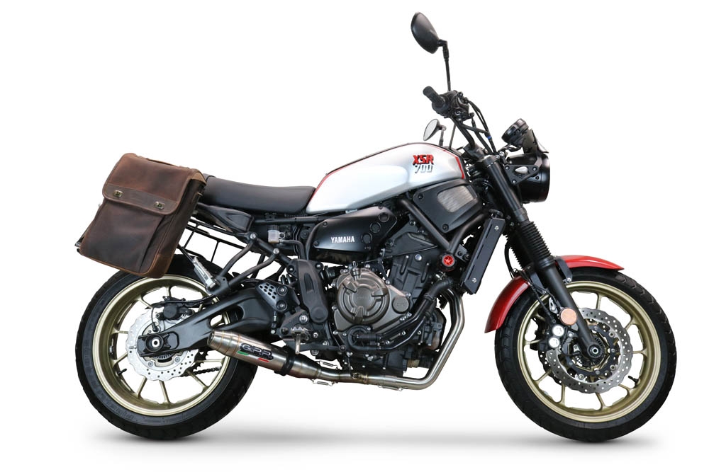 Pot echappement compatible avec Yamaha Xsr 700 2021-2024, Deeptone Inox, Pot échappement complet, non légal pour les pays de l'UE, avec db killer amovible 