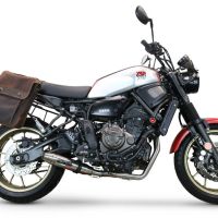 Pot echappement compatible avec Yamaha Xsr 700 2021-2024, Deeptone Inox, Pot échappement complet, non légal pour les pays de l'UE, avec db killer amovible 