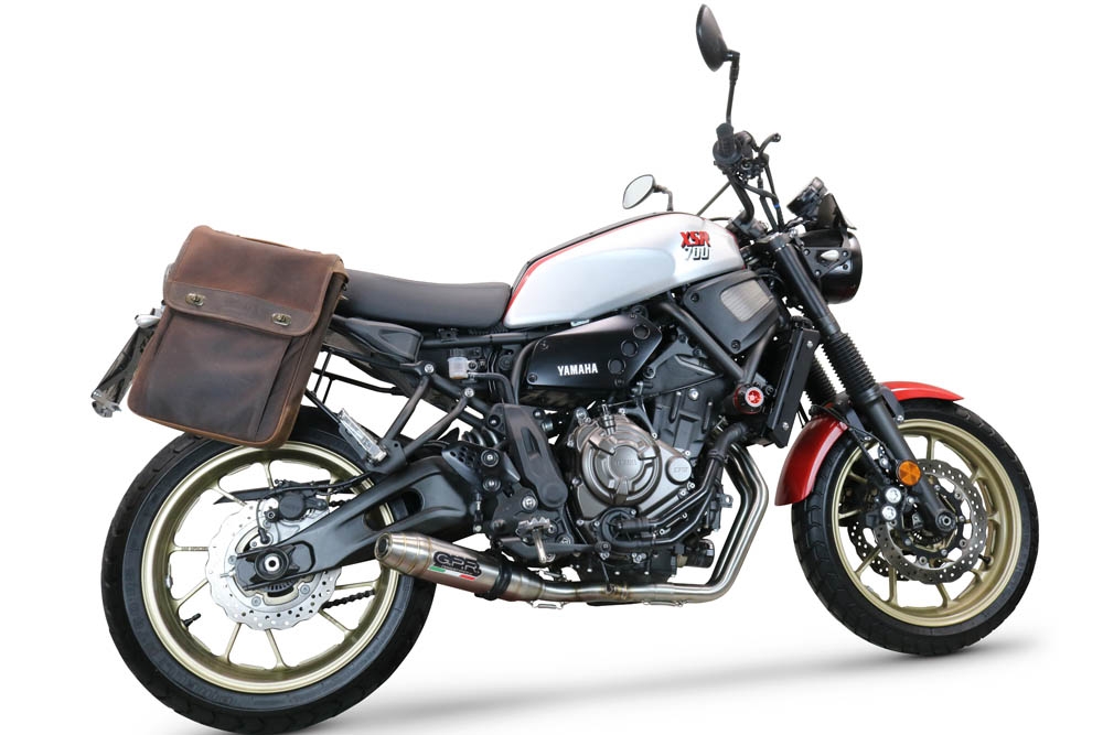 Pot echappement compatible avec Yamaha Xsr 700 2021-2024, Deeptone Inox, Pot échappement complet, non légal pour les pays de l'UE, avec db killer amovible 