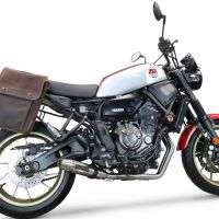 Pot echappement compatible avec Yamaha Xsr 700 2021-2024, Deeptone Inox, Pot échappement complet, non légal pour les pays de l'UE, avec db killer amovible 