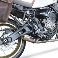 Pot echappement compatible avec Yamaha Xsr 700 2021-2024, Deeptone Inox, Pot échappement complet, non légal pour les pays de l'UE, avec db killer amovible 