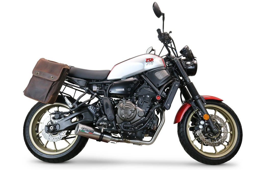 Pot echappement compatible avec Yamaha Xsr 700 2021-2024, M3 Inox , Pot échappement complet, non légal pour les pays de l'UE, avec db killer amovible 