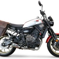 Pot echappement compatible avec Yamaha Xsr 700 2021-2024, M3 Inox , Pot échappement complet, non légal pour les pays de l'UE, avec db killer amovible 