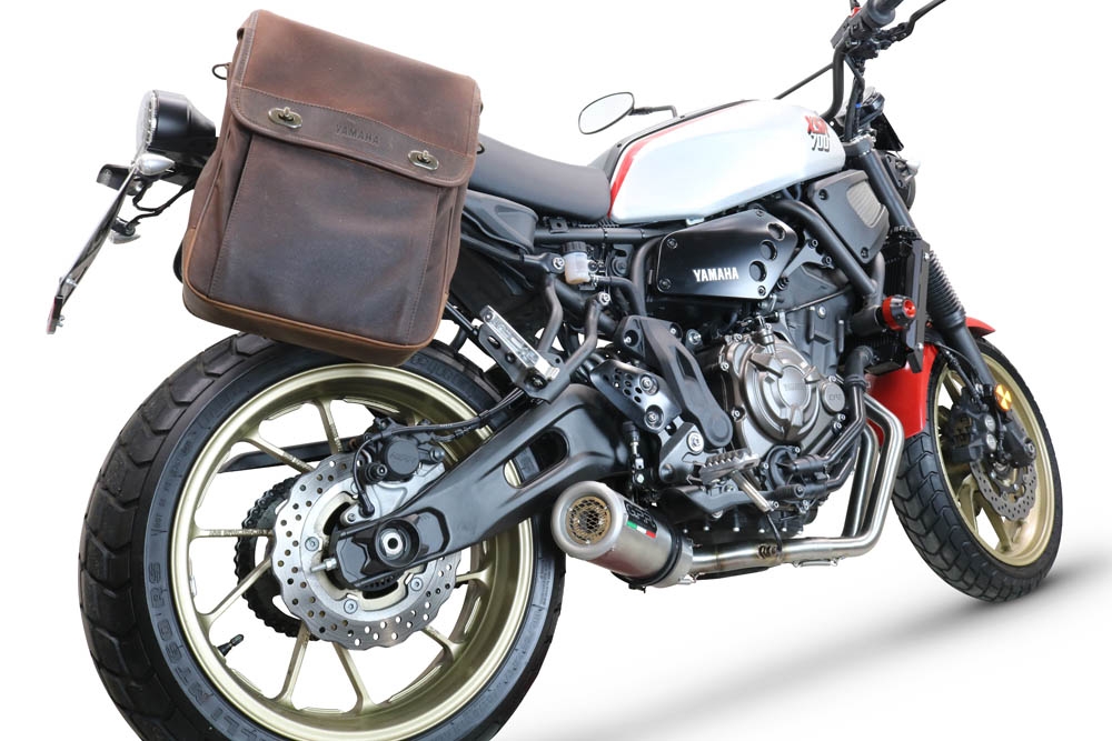Pot echappement compatible avec Yamaha Xsr 700 2021-2024, M3 Inox , Pot échappement complet, non légal pour les pays de l'UE, avec db killer amovible 